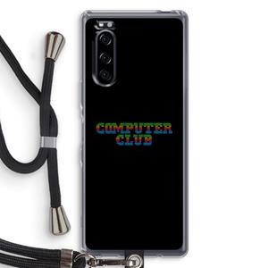 CaseCompany Retro: Sony Xperia 5 Transparant Hoesje met koord