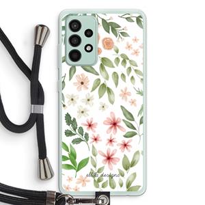 CaseCompany Botanical sweet flower heaven: Samsung Galaxy A52s 5G Transparant Hoesje met koord