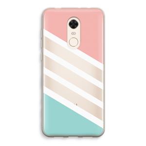 CaseCompany Strepen pastel: Xiaomi Redmi 5 Transparant Hoesje
