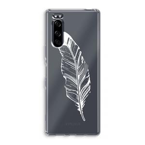 CaseCompany Pluim: Sony Xperia 5 Transparant Hoesje