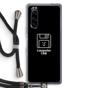 CaseCompany Hello: Sony Xperia 5 Transparant Hoesje met koord