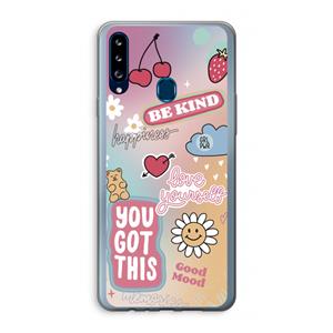 CaseCompany Positivity: Samsung Galaxy A20s Transparant Hoesje