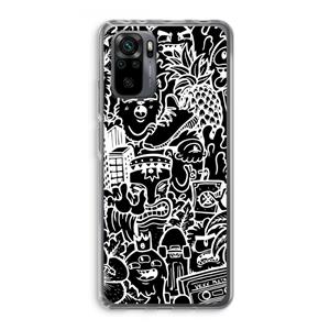 CaseCompany Vexx Black Mixtape: Xiaomi Redmi Note 10 Pro Transparant Hoesje