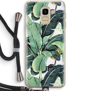 CaseCompany Bananenbladeren: Samsung Galaxy J6 (2018) Transparant Hoesje met koord