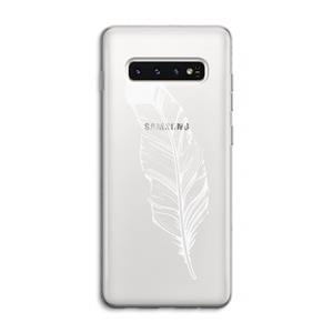 CaseCompany Pluim: Samsung Galaxy S10 4G Transparant Hoesje