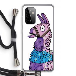 CaseCompany Lama: Samsung Galaxy A72 5G Transparant Hoesje met koord