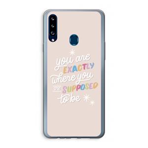 CaseCompany Right Place: Samsung Galaxy A20s Transparant Hoesje