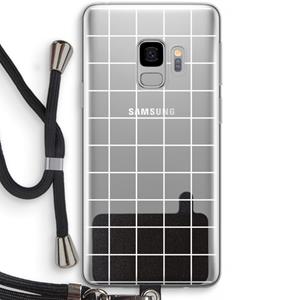 CaseCompany Rooster 2: Samsung Galaxy S9 Transparant Hoesje met koord