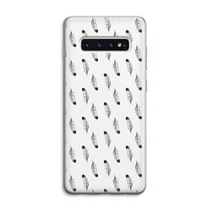 CaseCompany Pluimen: Samsung Galaxy S10 4G Transparant Hoesje