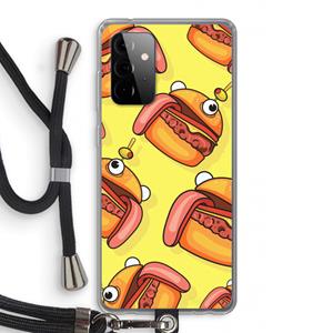 CaseCompany Hamburger: Samsung Galaxy A72 5G Transparant Hoesje met koord