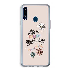 CaseCompany Tough Life: Samsung Galaxy A20s Transparant Hoesje