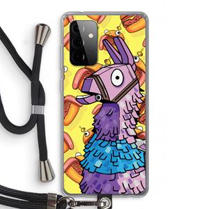 CaseCompany Loot Burger: Samsung Galaxy A72 5G Transparant Hoesje met koord