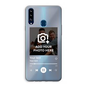 CaseCompany Music Player: Samsung Galaxy A20s Transparant Hoesje