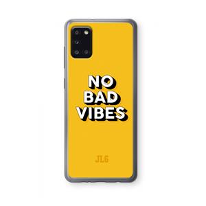 CaseCompany No Bad Vibes: Samsung Galaxy A31 Transparant Hoesje