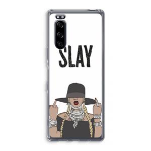 CaseCompany Slay All Day: Sony Xperia 5 Transparant Hoesje