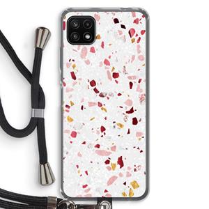 CaseCompany Terrazzo N°9: Samsung Galaxy A22 5G Transparant Hoesje met koord