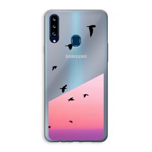 CaseCompany Fly away: Samsung Galaxy A20s Transparant Hoesje