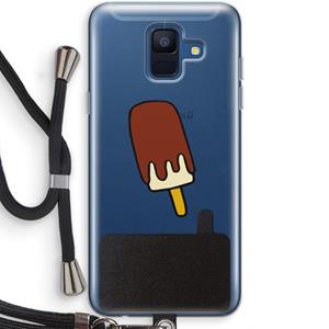 CaseCompany Frisco: Samsung Galaxy A6 (2018) Transparant Hoesje met koord