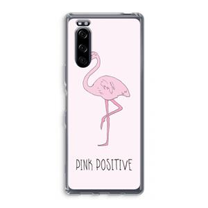 CaseCompany Pink positive: Sony Xperia 5 Transparant Hoesje