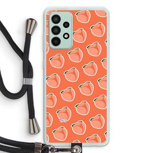 CaseCompany Just peachy: Samsung Galaxy A52s 5G Transparant Hoesje met koord