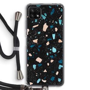 CaseCompany Terrazzo N°11: Samsung Galaxy A22 5G Transparant Hoesje met koord