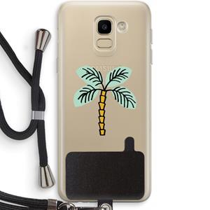 CaseCompany Palmboom: Samsung Galaxy J6 (2018) Transparant Hoesje met koord