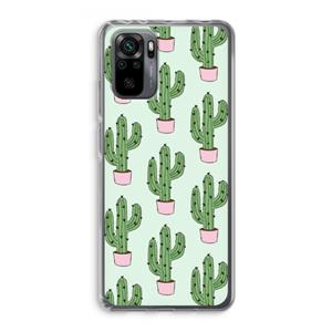 CaseCompany Cactus Lover: Xiaomi Redmi Note 10 Pro Transparant Hoesje