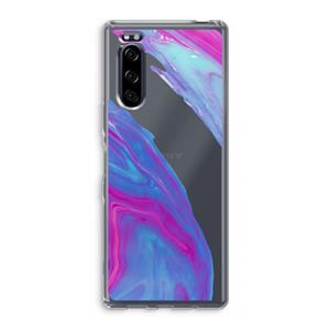 CaseCompany Zweverige regenboog: Sony Xperia 5 Transparant Hoesje