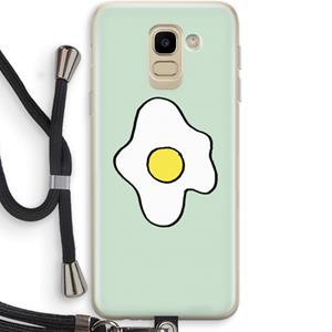 CaseCompany Spiegelei: Samsung Galaxy J6 (2018) Transparant Hoesje met koord