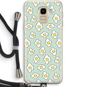 CaseCompany Spiegeleitjes: Samsung Galaxy J6 (2018) Transparant Hoesje met koord