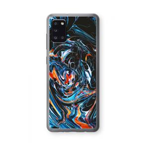 CaseCompany Black Unicorn: Samsung Galaxy A31 Transparant Hoesje