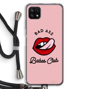 CaseCompany Badass Babes Club: Samsung Galaxy A22 5G Transparant Hoesje met koord