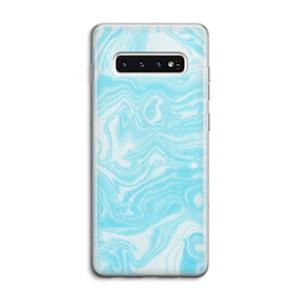 CaseCompany Waterverf blauw: Samsung Galaxy S10 4G Transparant Hoesje