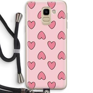 CaseCompany Ondersteboven verliefd: Samsung Galaxy J6 (2018) Transparant Hoesje met koord