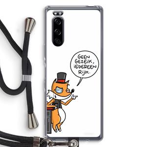 CaseCompany Geen Gezeik: Sony Xperia 5 Transparant Hoesje met koord
