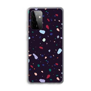 CaseCompany Dark Rounded Terrazzo: Samsung Galaxy A72 Transparant Hoesje