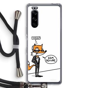 CaseCompany GSM secure: Sony Xperia 5 Transparant Hoesje met koord