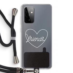 CaseCompany Friends heart pastel: Samsung Galaxy A72 5G Transparant Hoesje met koord