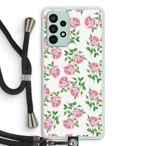 CaseCompany Kleine roosjes: Samsung Galaxy A52s 5G Transparant Hoesje met koord