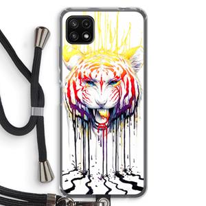 CaseCompany Fading: Samsung Galaxy A22 5G Transparant Hoesje met koord
