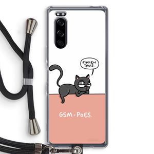 CaseCompany GSM poes: Sony Xperia 5 Transparant Hoesje met koord