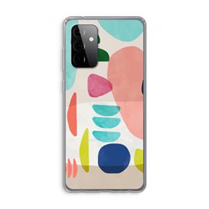 CaseCompany Bold Rounded Shapes: Samsung Galaxy A72 Transparant Hoesje