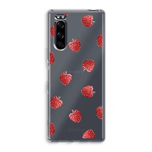 CaseCompany Framboosjes: Sony Xperia 5 Transparant Hoesje