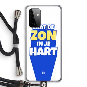 CaseCompany Laat de zon in je hart: Samsung Galaxy A72 5G Transparant Hoesje met koord