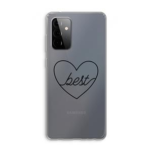 CaseCompany Best heart black: Samsung Galaxy A72 Transparant Hoesje