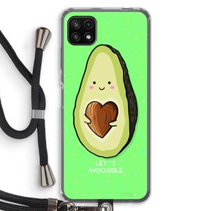 CaseCompany Avocuddle: Samsung Galaxy A22 5G Transparant Hoesje met koord