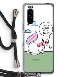 CaseCompany Unicorn: Sony Xperia 5 Transparant Hoesje met koord