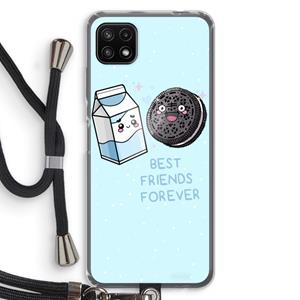 CaseCompany Best Friend Forever: Samsung Galaxy A22 5G Transparant Hoesje met koord