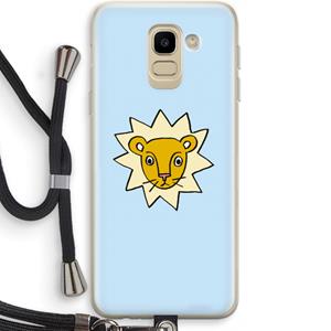 CaseCompany Kleine leeuw: Samsung Galaxy J6 (2018) Transparant Hoesje met koord