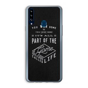 CaseCompany Life: Samsung Galaxy A20s Transparant Hoesje